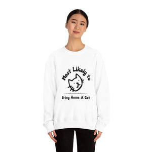 Most Likely to Bring Home a Cat Unisex Heavy Blend™ Crewneck Sweatshirt