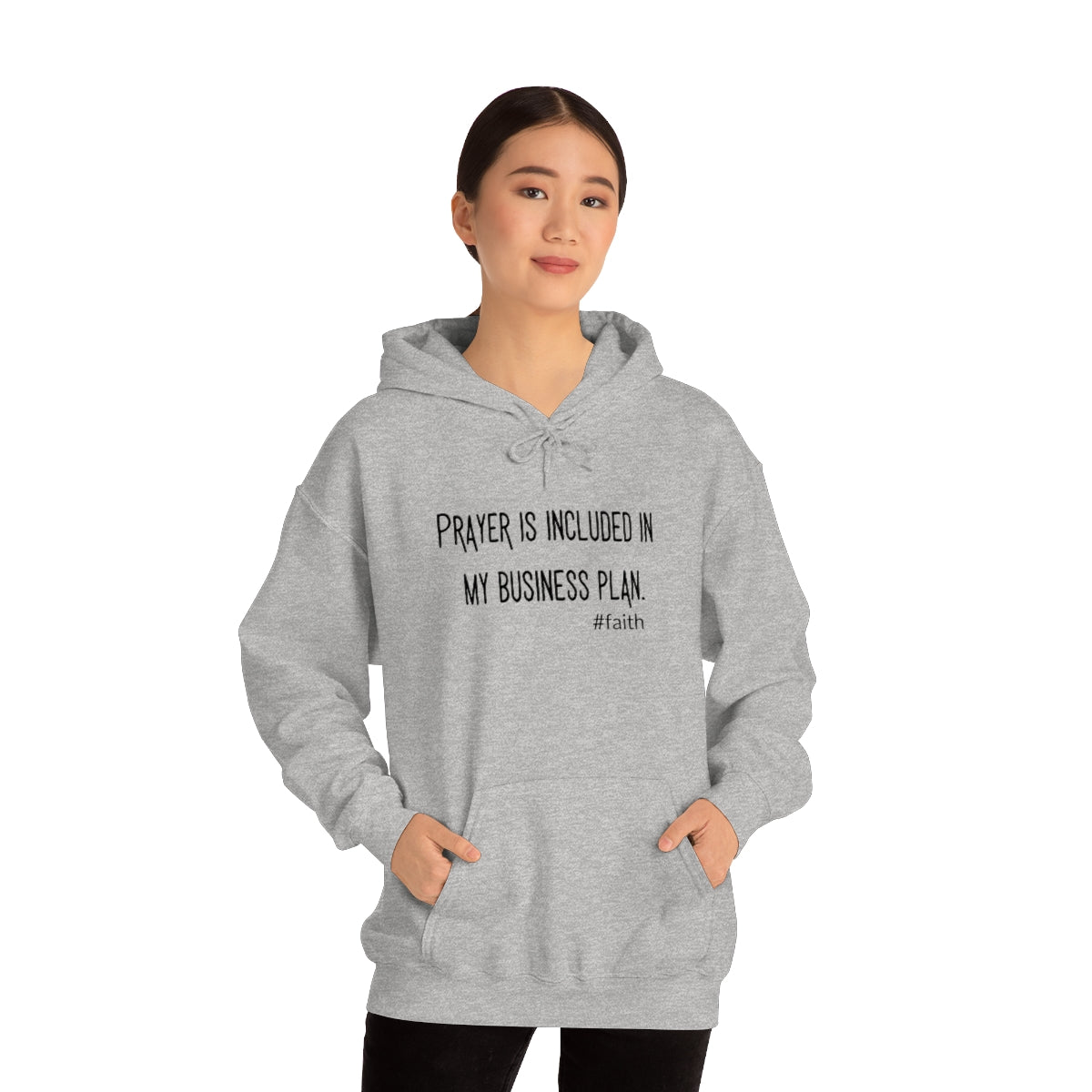 Prayer is Included in My Business Plan Unisex Heavy Blend™ Hooded Sweatshirt