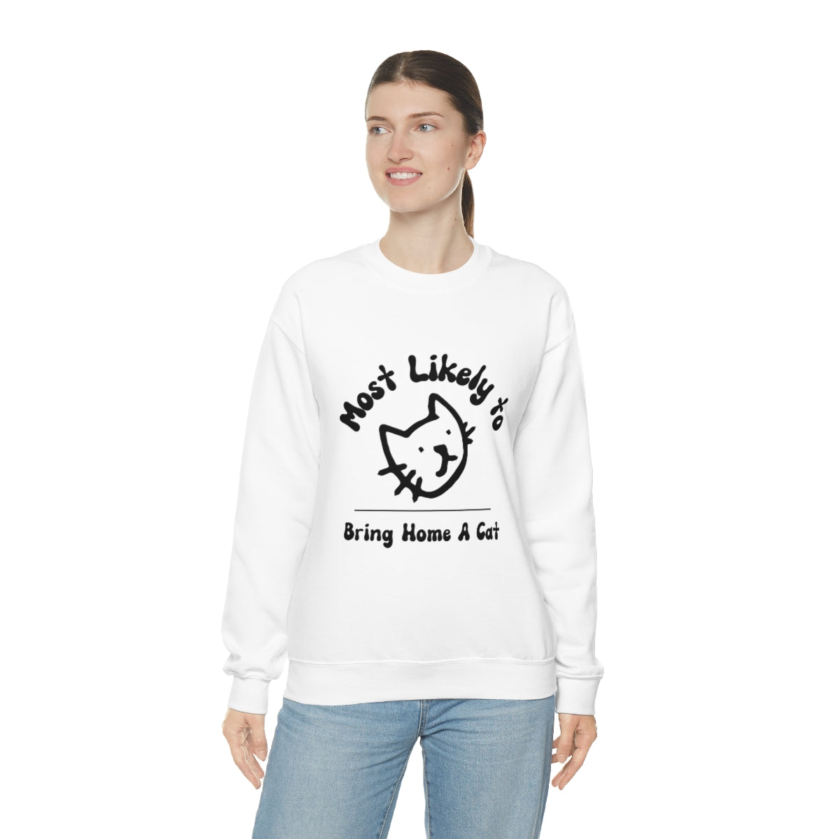 Most Likely to Bring Home a Cat Unisex Heavy Blend™ Crewneck Sweatshirt