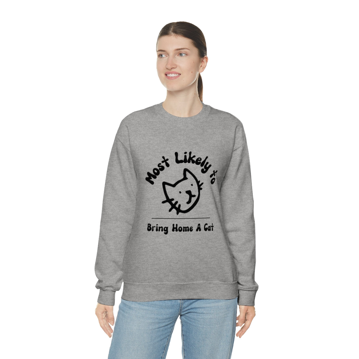 Most Likely to Bring Home a Cat Unisex Heavy Blend™ Crewneck Sweatshirt