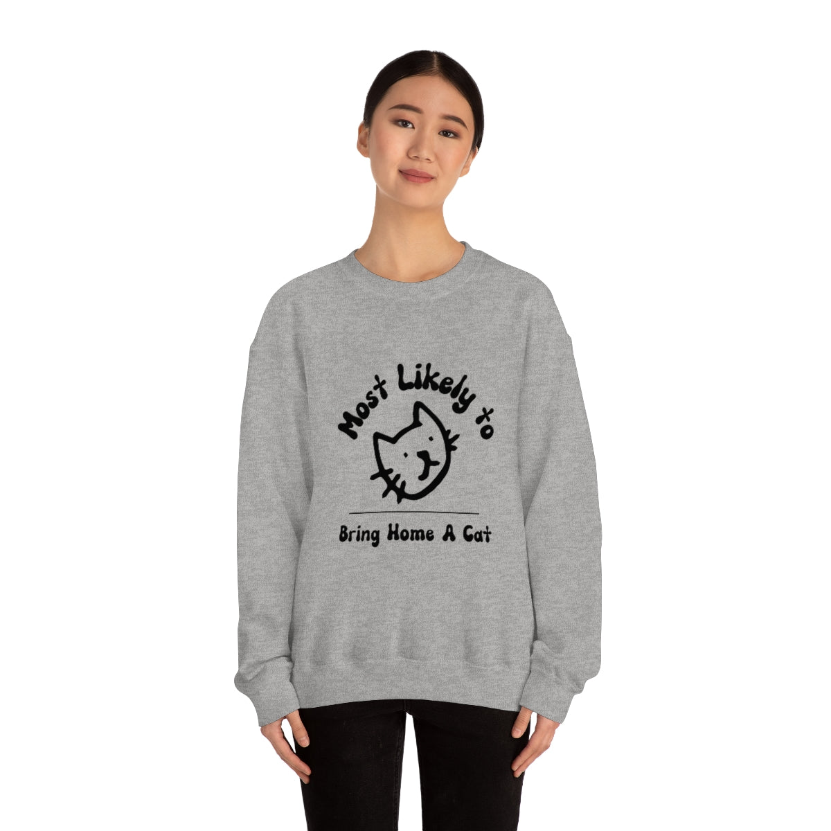 Most Likely to Bring Home a Cat Unisex Heavy Blend™ Crewneck Sweatshirt